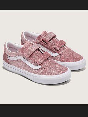 Vans Glitter Pink Shoes 7 Youth or Women's 8.5 ALMOST LIKE NEW